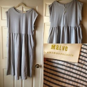 Maeve by Anthropologie Stripe Seersucker Maxi